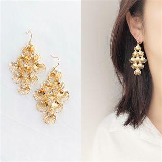 Shell Rhinestone Alloy Dangle Earring