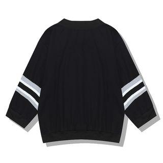 Contrast Trim Lace-up Pullover