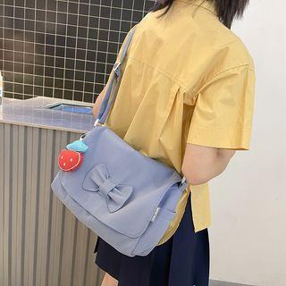 Bow Accent Messenger Bag / Bag Charm / Set