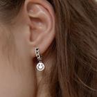 Smiley Face Chain Hoop Earring