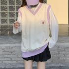 Long-sleeve T-shirt / Bear Patch Vest