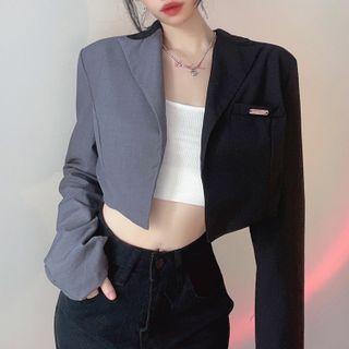 Two-tone Crop Blazer