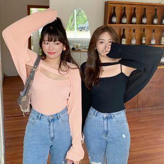 Loose-fit Knit Cardigan / Plain Sleeveless Knit Top (various Designs)