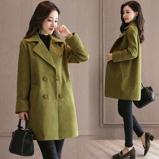 Double-buttoned Woolen Trench Coat