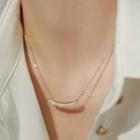 Freshwater Pearl Bar Pendant Necklace 1 Piece - As Shown In Figure - One Size