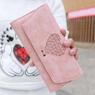 Cutout Heart Long Wallet