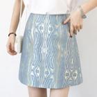 Mini Printed A-line Skirt