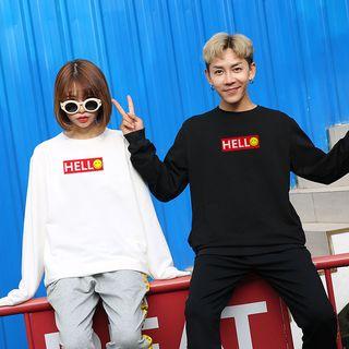 Long-sleeved Loose-fit Crewneck Cartoon Sweatshirt