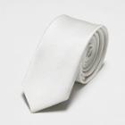 Plain Neck Tie White - One Size