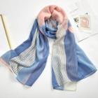 Striped Scarf Pink & Blue - One Size