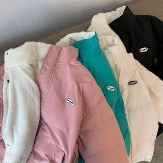 Long Sleeve Applique Lambswool Padded Jacket