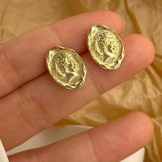 Embossed Sterling Silver Earring