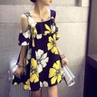 Floral A-line Dress Yellow - One Size