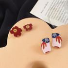 Non-matching Alloy Glaze Earring