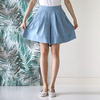 Pintuck A-line Skort