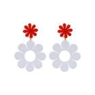Dual Flower Drop Earrings