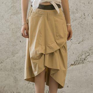 Irregular Hem A-line Skirt