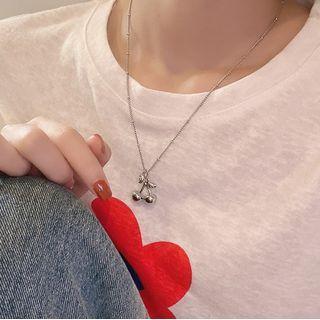 Bear / Cherry Pendant Alloy Choker