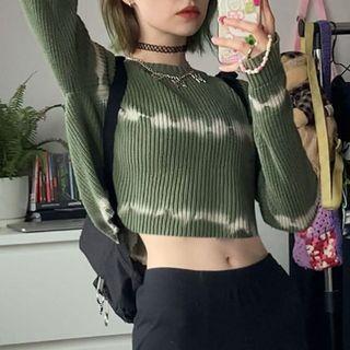 Tie Dye Cropped Sweater