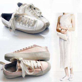 Panel Lace Up Sneakers