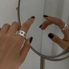 Flower Alloy Open Ring 1 Pc - Silver - One Size