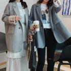 Contrast Cuff One-button Blazer