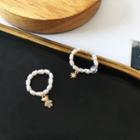 Bear / Star Faux Pearl Elastic Ring