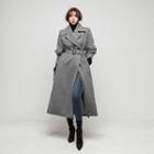 Belted A-line Maxi Coat