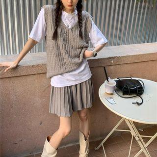 Knit Sweater Vest / Knit Skirt