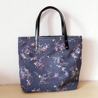 Floral Canvas Shopping Bag