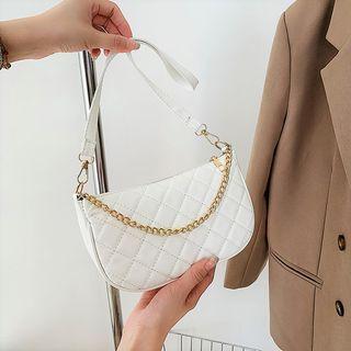 Quilted Chain Detail Hobo Bag
