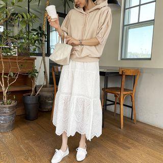 Puff-sleeve Cotton Hoodie