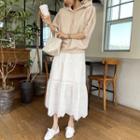 Puff-sleeve Cotton Hoodie