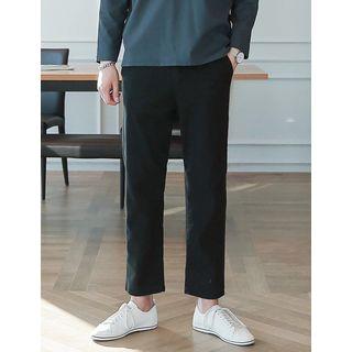 Straight-cut Washed Pants
