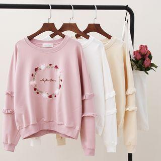 Ruffled Lettering Pullover