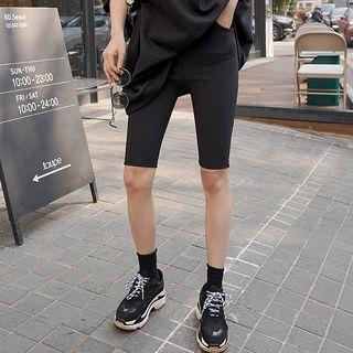 Ribbed Skinny Shorts
