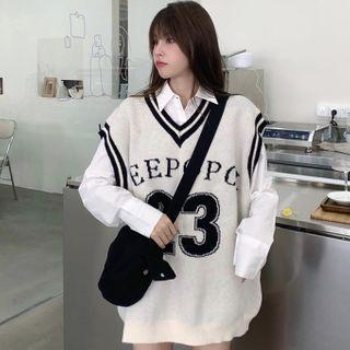 Shirt / Numbering Knit Vest