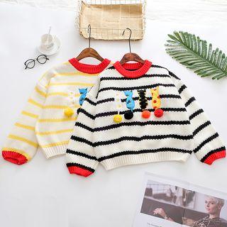 Cat Stripe Long-sleeve Knit Sweater