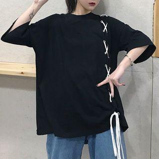 Lace-up Long T-shirt