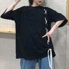 Lace-up Long T-shirt