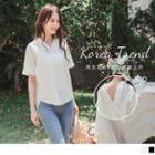 Short-sleeve Raglan Plain Top
