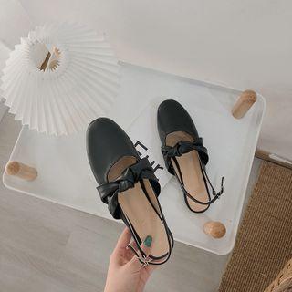 Bow Strap Slingback Mary Jane Flats
