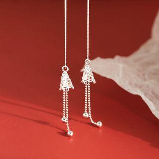 Bell Sterling Silver Dangle Earring 1 Pair - Wind Chimes Earring - One Size