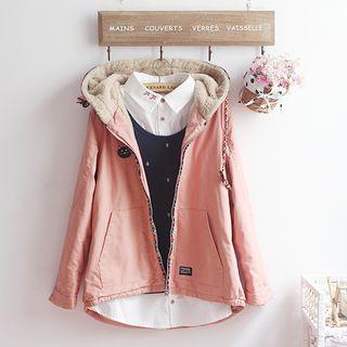 Hooded Embroidered Padded Jacket