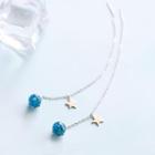 Beaded Threader Earring Beads - Blue - One Size