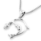 14k White Gold Dolphin Necklace (16)