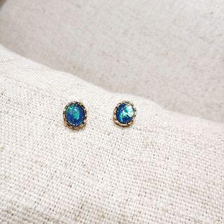 Resin Bead Earring Earring - Blue - One Size