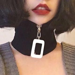 Zip Front Wide Choker