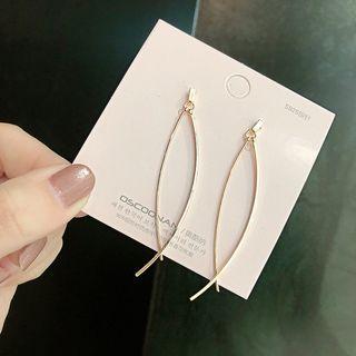 Alloy Dangle Earrings Rose Gold - One Size