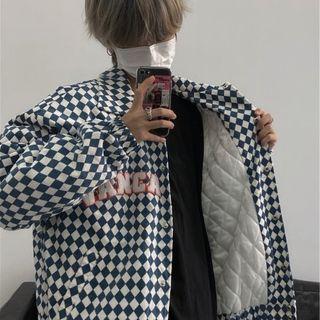 Argyle Print Shirt Jacket